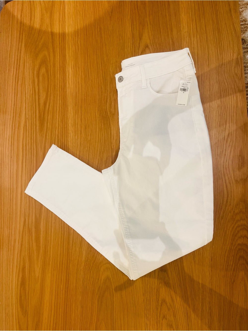 Old Navy High-Rise WOW Straight Skinny White Jeans Size 12